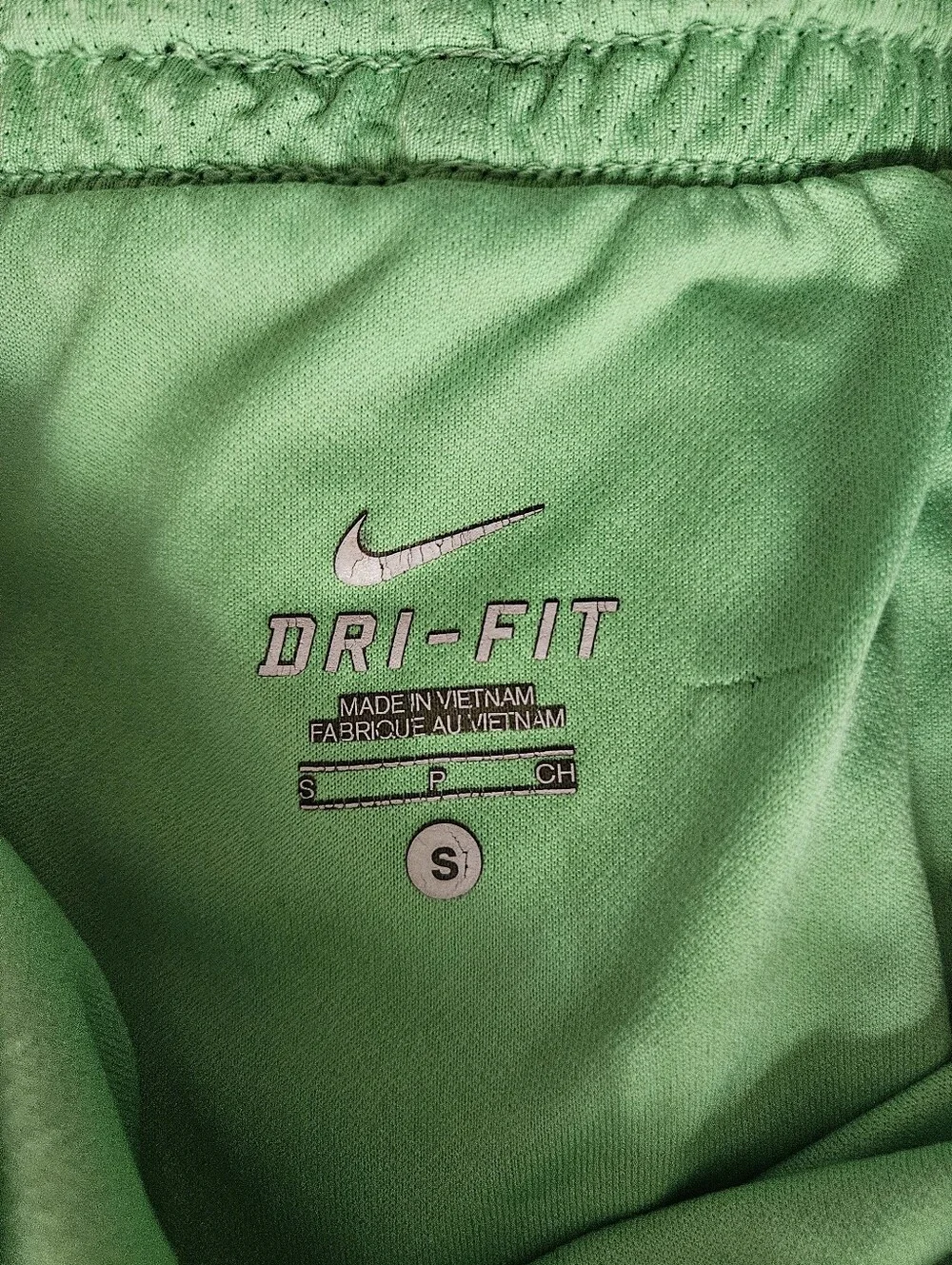 NIKE Dri-FIT Tempo Black Green Athletic Running Shorts | SZ S